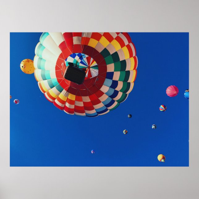 Póster Fotografía de bajo ángulo de los globos (Frente)