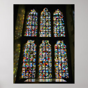 Póster Fotografía de Barcelona del vitral de Sagrada