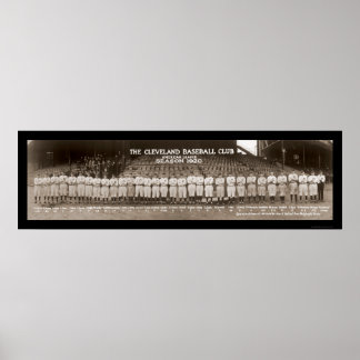 Póster Fotografía de Béisbol Indios de 1920