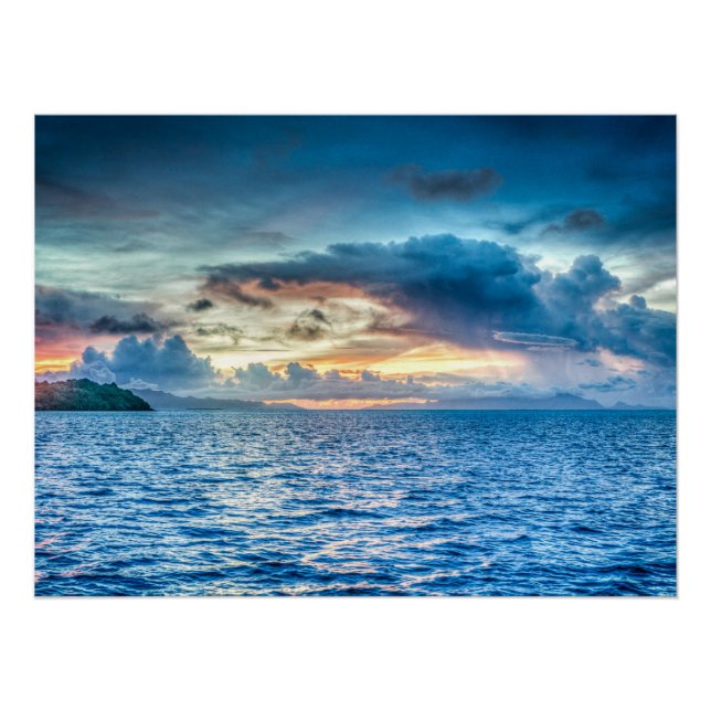Póster Fotografía de Bora Bora Ocean View (Anverso)