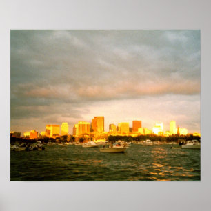 Póster Fotografía de Boston Harbour Landview