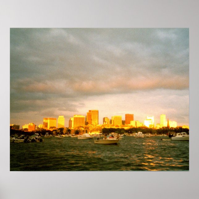 Póster Fotografía de Boston Harbour Landview (Frente)