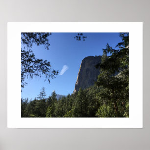 Póster Fotografía de color verde yosemite en la nube y la