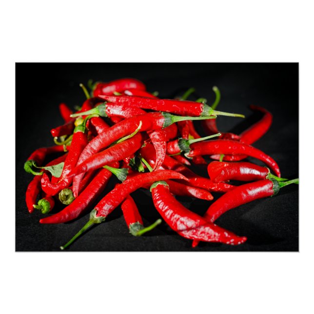 Póster Fotografía de comida del brillante niño rojo (Anverso)