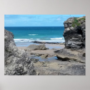 Póster Fotografía de Cornwall de Porth Beach Newquay