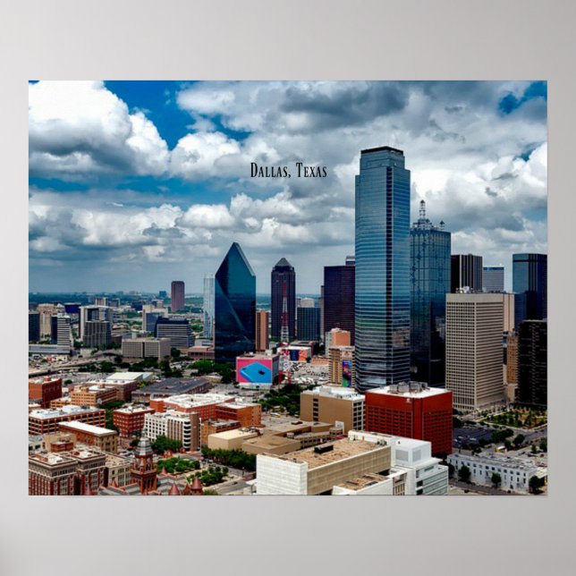 Póster Fotografía de Dallas, Texas para el paisaje urbano (Frente)