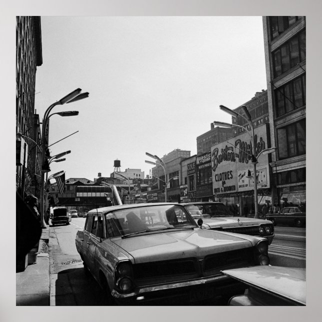 Póster Fotografía de época de la calle South State de Chi (Frente)