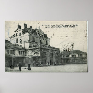 Póster Fotografía de época de la Gare de Dijon-Ville 1851
