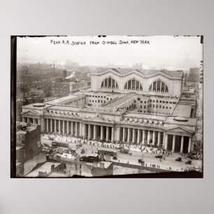 Póster Fotografía de época de Penn Station (1910)