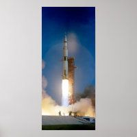 Fotografía de época de Saturno V