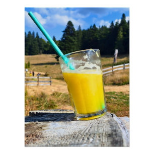 Póster Fotografía de Exteriores con Jugo de Naranja – Nat