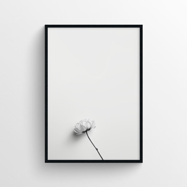 Póster Fotografía de flores minimalistas en monocromo (Subido por el creador)