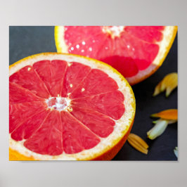 Póster Fotografía de frutas de pomelo