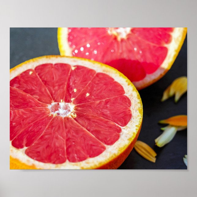 Póster Fotografía de frutas de pomelo (Frente)