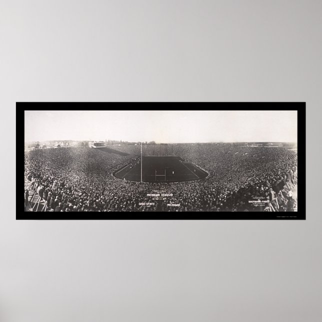 Póster Fotografía de Fútbol Michigan Ohio 1927 (Frente)