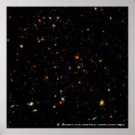 Póster Fotografía de Galaxias de campo ultra profundo del