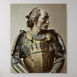 Póster Fotografía de la cosecha de Samurai japonesa color