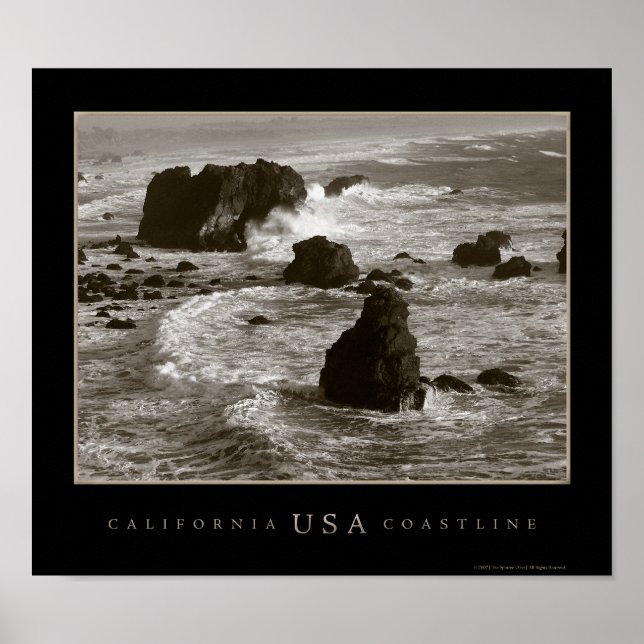 Póster Fotografía de la costa de California (Frente)
