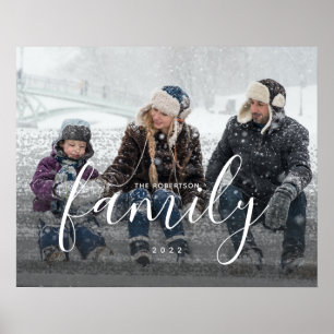 Póster Fotografía de la familia personalizado Resumen Neg