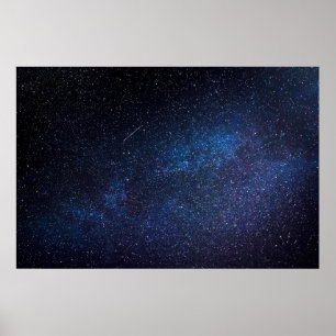 Póster Fotografía de la galaxia del cielo nocturno de la