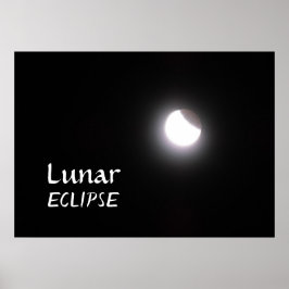 Póster Fotografía de la luna del eclipse lunar