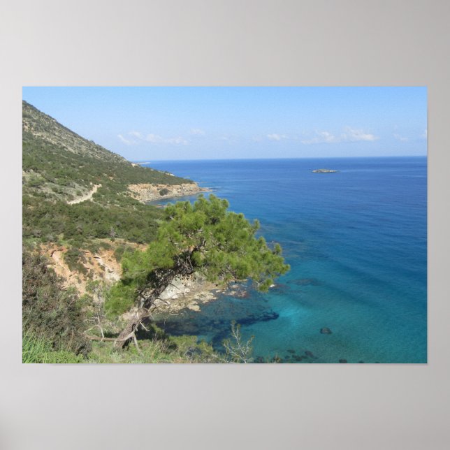 Póster Fotografía de la naturaleza Montaña y Mar Mediterr (Frente)