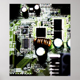 Póster Fotografía de la placa de circuito