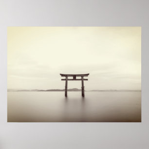 Póster Fotografía de la puerta Torii japonesa