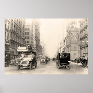 Póster Fotografía de la Quinta Avenida Nueva York de 1913