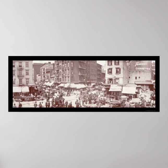Póster Fotografía de las calles de Nueva York, 1902 (Frente)