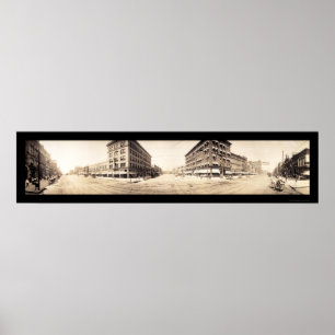 Póster Fotografía de las calles Lincoln NE de 1908