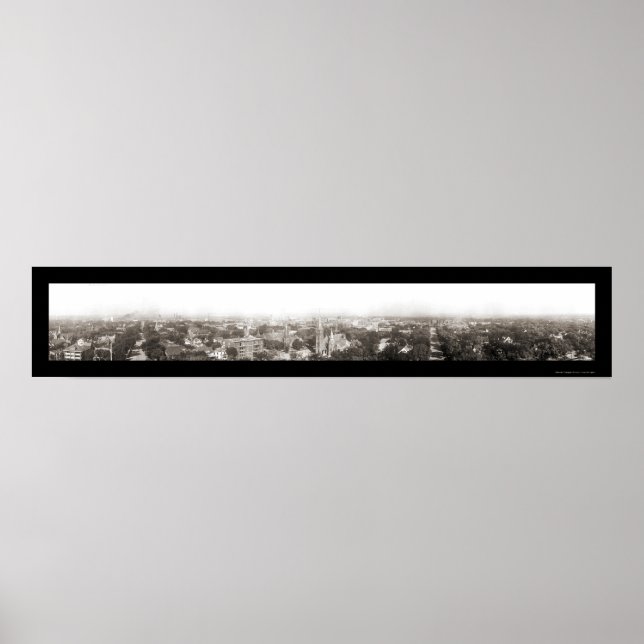 Póster Fotografía de las calles Lincoln NE de 1908 (Frente)