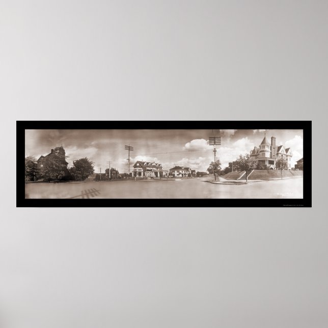 Póster Fotografía de las calles Tacoma WA 1908 (Frente)