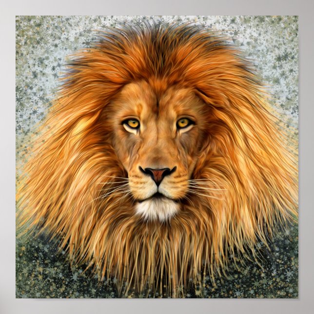 Póster Fotografía de León Paint Art imagen (Frente)