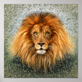 Póster Fotografía de León Paint Art imagen