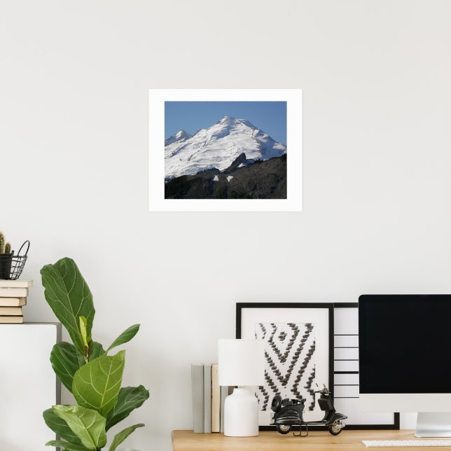 Póster Fotografía de Mount Baker nevado (Oficina en casa)