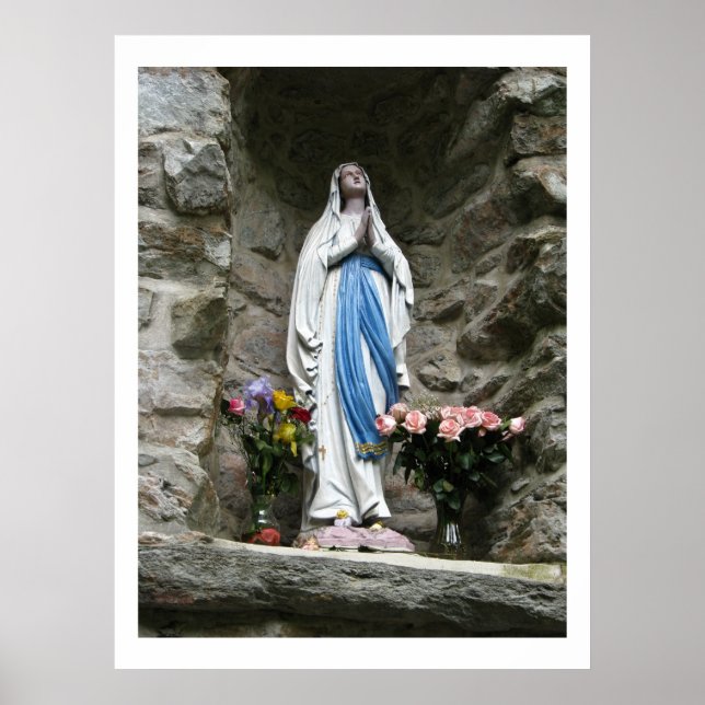 Póster Fotografía de Nuestra Señora de Lourdes (Frente)