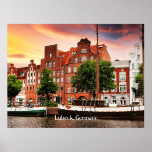 Póster Fotografía de paisajes urbanos de Lubeck Alemania