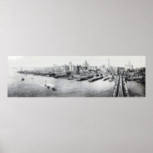 Póster Fotografía de Panorama de Nueva York (1918)