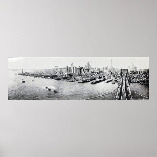 Póster Fotografía de Panorama de Nueva York (1918) (Frente)