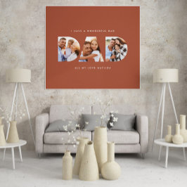 Póster Fotografía de papá moderna tipografía regalo de ni