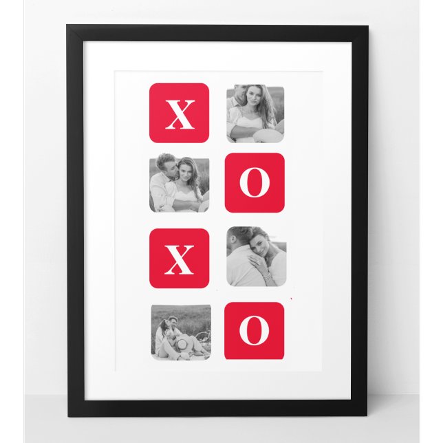 Póster Fotografía de Pareja Collage moderna y XOXO Rojo (Subido por el creador)