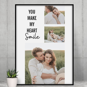 Póster Fotografía de pareja de jóvenes moderna y cita rom