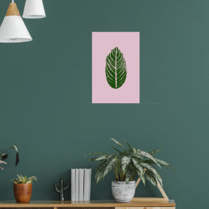 Póster Fotografía de Pink en polvo de hojas