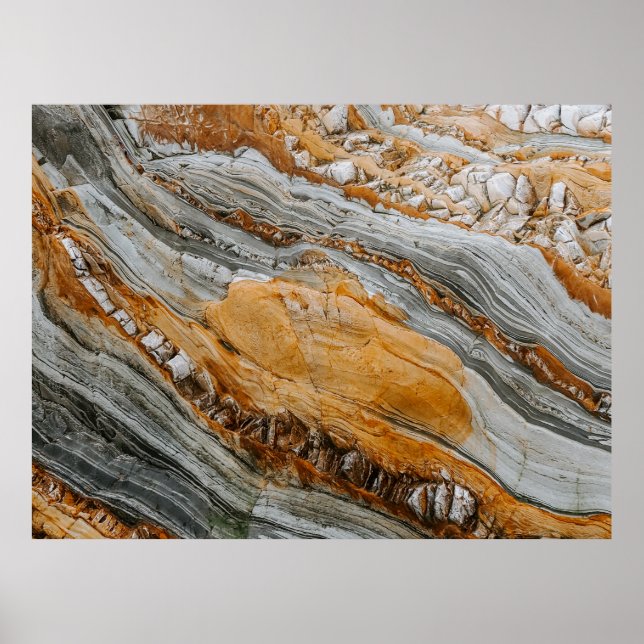 Póster Fotografía de primer plano de piedras grises y nar (Frente)