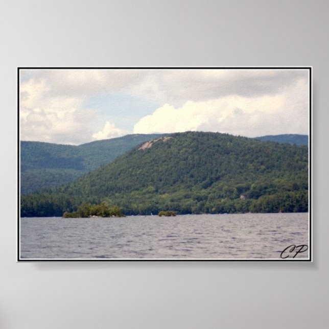 Póster Fotografía de Rattlesnake Mountain y Squam Lake (Frente)