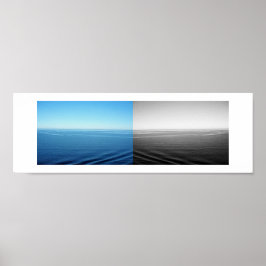 Póster Fotografía de reflejo de terciopelo azul y negro