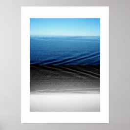Póster Fotografía de reflejo de terciopelo azul y negro