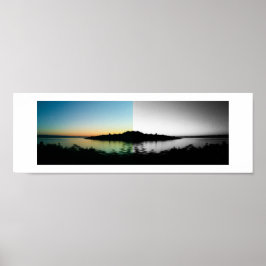 Póster Fotografía de reflejos en acuarelas