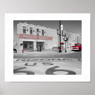 Póster Fotografía de Salpicadura Roja en Winslow Arizona